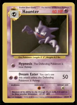 Pokemon Cards Haunter 29/102 Base Set WOTC Uncommon NM *2 - Image 1