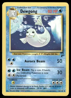 Pokemon Cards Dewgong 36/130 Base Set 2 WOTC Uncommon NM - Image 1