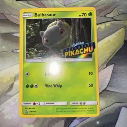 BULBASAUR Promo- (DETECTIVE PIKACHU STAMPED) POKEMON TCG SUN & MOON PROMO SM198 - Image 1