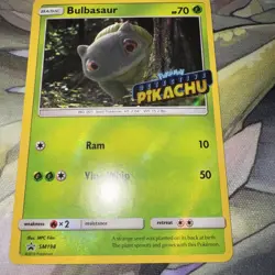 BULBASAUR Promo- (DETECTIVE PIKACHU STAMPED) POKEMON TCG SUN & MOON PROMO SM198 - Image 2