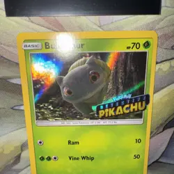 BULBASAUR Promo- (DETECTIVE PIKACHU STAMPED) POKEMON TCG SUN & MOON PROMO SM198 - Image 3