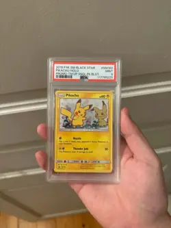 2019 Pokemon Team Up Pikachu Holo Promo #SM162 Black Star Promo PSA 9 New Cert - Image 1