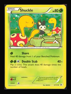 Shuckle 3/113 Legendary Treasures Uncommon Pokemon TCG LP - Image 1