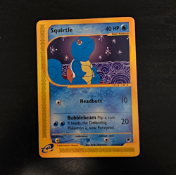 Pokemon TCG Squirtle 132/165 Expedition Base Set Reverse Holo Common 40 HP - Image 1