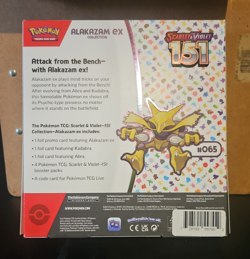 Pokemon Scarlet & Violet 151 Alakazam Ex Collection Box Set Sealed 4 Packs - Image 2