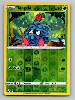 Tangela 004/159 Common Crown Zenith Pokemon Near Mint Reverse Holo - Image 1