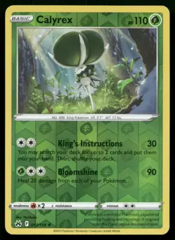 Calyrex 017/159 Holo Rare Crown Zenith Pokemon Reverse Holo Near Mint - Image 1