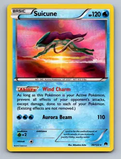 Suicune 30/122 Holo Rare BREAKpoint Pokemon NM/M - Image 1