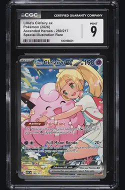 CGC 9 MINT #280 Lillie’s Clefairy Ex 2026 Pokemon Ascended Heroes SIR PSA - Image 1