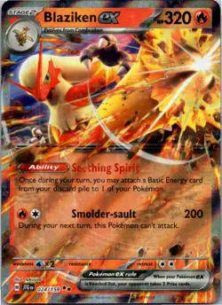 Blaziken ex Pokemon TCG Journey Together 024/159 Double Rare NM - Image 1