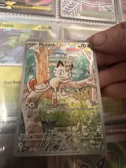 Pokemon TCG Meowth 106/094 ME02 Phantasmal Flames Illustration Rare Holo - Image 3