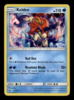 Keldeo 26/73 Shining Legends Holo Rare Pokemon TCG - Image 1
