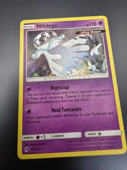 Nihilego Holo Rare SM Lost Thunder 106/214 Pokemon TCG 2018 Holo Foil Card LP - Image 1