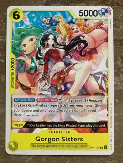 Gorgon Sisters OP14-105 The Azure Sea's Seven Release Event Card One Piece LP - Image 1