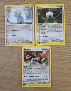 Pokemon EX Dragon 2003 E-Reader Bagon, Shelgon, and Salamence Evolution (3 Card) - Image 1