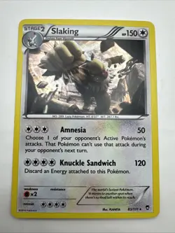 Pokemon Card Slaking Furious Fists Holo Rare 83/111 Near Mint - Image 1