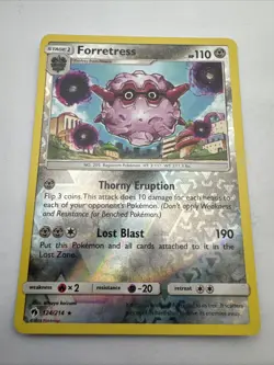 Pokemon Tcg Card Forretress Lost Thunder Reverse Holo Rare 124/214 - Image 1