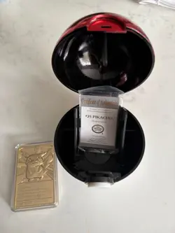 1999 Pokemon Burger King Pikachu 23k Gold Plated Metal Card WOTC - Image 2