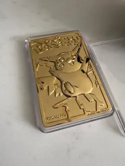 1999 Pokemon Burger King Pikachu 23k Gold Plated Metal Card WOTC - Image 4