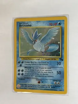 Articuno 2/62 Holo Rare Fossil Pokemon Card WOTC Vintage 1999 LP - Image 1