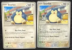 Snorlax - 136/167 - Reverse Hole /Regular Non Holo 2 CARD LOT Pokemon P79 - Image 1