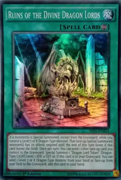 SR02-EN024 RUINS OF THE DIVINE DRAGON LORDS SUPER RARE 1ST EDITION YuGiOh CARD - Image 1