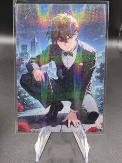 Heero Yuy Gundam Wing Holographic Anime Collectible Trading Card - Image 2