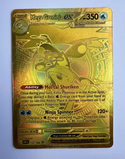 Mega Greninja ex Gold Hyper Rare 122/086 Chaos Rising Pokemon Card NM/M Pack Fre - Image 1