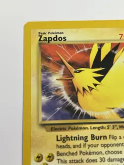 Zapdos basic vintage BLACK STAR PROMO #145 Pokemon Card 2000 near MINT + 💎 - Image 2