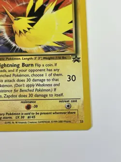 Zapdos basic vintage BLACK STAR PROMO #145 Pokemon Card 2000 near MINT + 💎 - Image 5