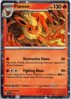 Flareon - (Cosmos Holo) Holo Promo SV: Scarlet & Violet Promo Cards 167 NM - Image 1