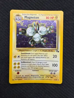 Pokemon Magneton 11/62 - Fossil Set Unlimited - Holo Rare Vintage WOTC 1999 - Image 1