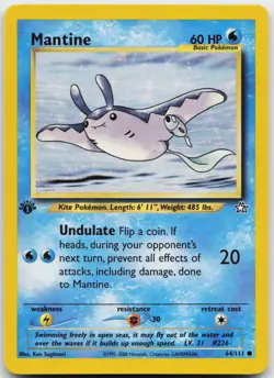 Mantine 64/111 Common Neo Genesis 1st Edition Near Mint - Image 1