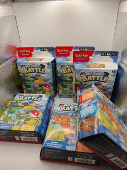 Pokemon My First Battle Two Mini Starter Decks Pikachu/charmander Sealed New x6 - Image 1