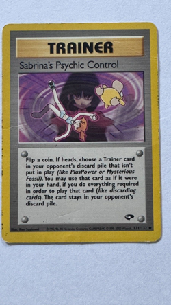 Trainer - Sabrina's Psychic Control - 121/132 - Pokemon TCG - 2000 - Damaged - Image 1