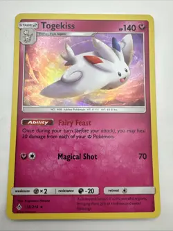 Pokemon TCG Togekiss 138/214 Unbroken Bonds Rare NM Holo - Image 1