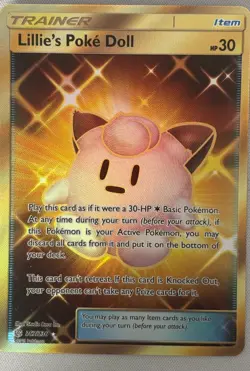 Pokemon Company Lillie's Poke Doll Secret Rare Holo 267/236 Cosmic Eclipse 2019 - Image 1