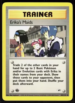 Erika's Maids 109/132 Uncommon Gym Heroes Pokemon 1st Edition NM 01-08-106 - Image 1