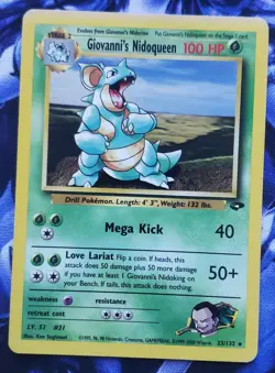Pokemon Giovanni's Nidoqueen Gym Challenge set #23 Rare - Image 1