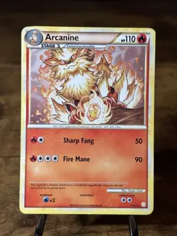 Nintendo Arcanine 1/123 HeartGold SoulSilver Rare English 2010 - Image 1