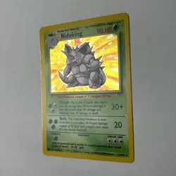 1999 Pokemon Nidoking 11/102 Holo Base Set WOTC Rare Vintage LP/NM - Image 2