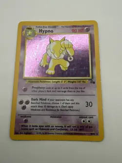 1999 Hypno ⭐ 8/62 Unlimited Vintage WOTC Holo Rare Fossil Pokemon MP - Image 1