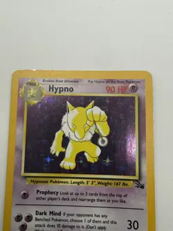 1999 Hypno ⭐ 8/62 Unlimited Vintage WOTC Holo Rare Fossil Pokemon MP - Image 2