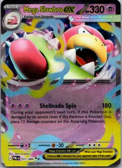 Mega Slowbro ex 031/084 Double Rare Pitch Black Pokemon Holo Near Mint - Image 1