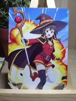 Megumin Konosuba Waifu Goddess Story Fan Art Anime Card Carte - Image 1