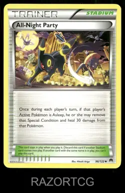 ALL-NIGHT PARTY 96/122 UC BREAKPOINT POKEMON LP - Image 1
