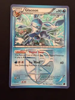 Pokemon Plasma Freeze Glaceon Cracked Ice 23/116 - Image 1