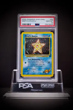 2000 POKEMON GYM CHALLENGE #92 MISTY'S STARYU PSA 10 - Image 1