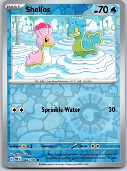 SHELLOS 046/191 C SURGING SPARKS POKEMON REVERSE HOLO NM/M - Image 1