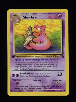 Slowbro 43/62 Pokemon Fossil MP 🔥 - Image 1